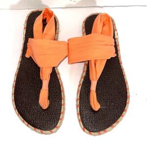Nahlo Coral Orange Yoga Mat Sandals Women's 10‎